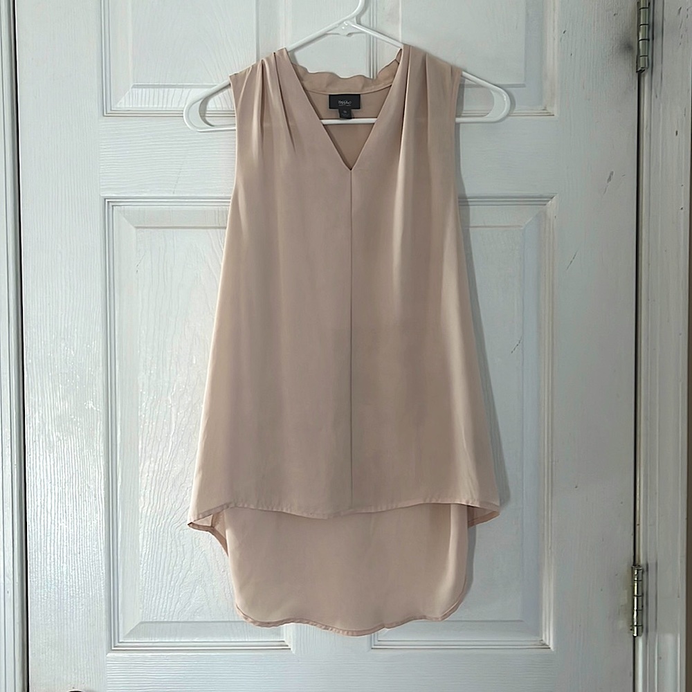Macys cream colored chiffon blouse